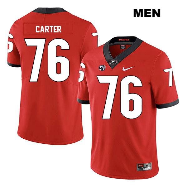 Georgia Bulldogs Men's Michail Carter #76 NCAA Legend Authentic Red Nike Stitched College Football Jersey DRZ0356JB
